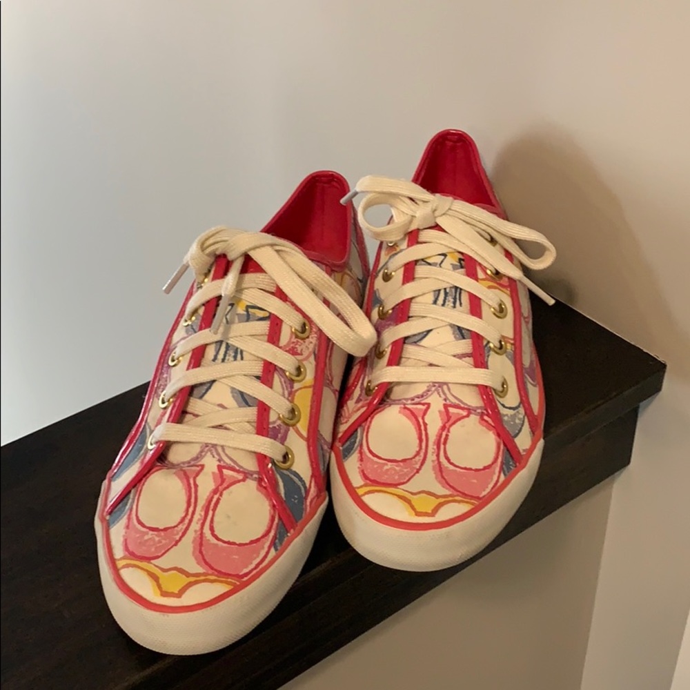 Coach Multicolor Signature Print Low-Top Sneakers